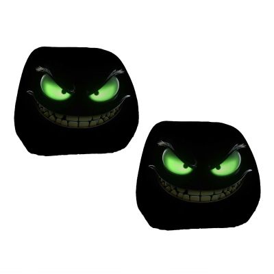 Whoasyst Horror Holiday Seat Covers Machine Washable Polyester for SUVs and Auto Interior Gifts Headrest Covers for Car