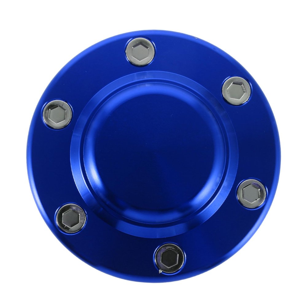 GRIRIW Aluminum Alloy Car Wheel Center Caps Blue Center Decoration Rim Protector Automotive Replacement Cover
