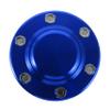 GRIRIW Aluminum Alloy Car Wheel Center Caps Blue Center Decoration Rim Protector Automotive Replacement Cover view 1