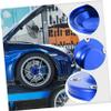 GRIRIW Aluminum Alloy Car Wheel Center Caps Blue Center Decoration Rim Protector Automotive Replacement Cover view 3