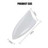 Norkmdi Car Shark Fin Antenna Cover, Vehicle AM/FM Radio Signal Aerial Cover with Adhesive Tape, Top Roof Mount Automotive Antenna Replacement Decoration Accessories, Universal Fit (White) view 2