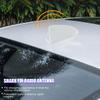 Norkmdi Car Shark Fin Antenna Cover, Vehicle AM/FM Radio Signal Aerial Cover with Adhesive Tape, Top Roof Mount Automotive Antenna Replacement Decoration Accessories, Universal Fit (White) view 3