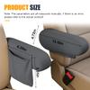 YoRise 2PCS Car Front Seat Armrest Covers, Elastic Cloth Fabric Car Seat Arm Rest Cover with Side Pocket, Soft Armrest Protector Cover Replacement, Vehicle Interior Accessories for Most Cars (Gray) view 2