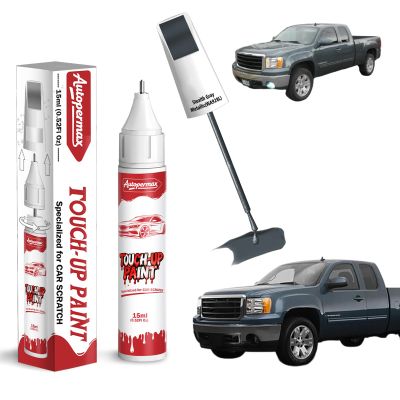 Autopermax Stealth Gray Metallic(WA928L) Car Touch Up Paint for GMC, Color Accurate Two-In-One Car Paint Scratch Repair Pen, Professional Scratch Remover for Vehicles Chips and Nicks Scuff