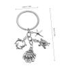Happyyami Alloy Ocean Life Keychain with Dolphin and Tortoise Shell Charms Metal Car Key Ring for Men Women Portable Lightweight Camper Key Ring Decorative Pendant for Backpack Purse view 2