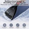 VIECDJSK Ice Scraper for Car Windshield and Window, Snow Scraper with Ergonomic Silicone Handle for Quick Ice and Snow Removal, Winter Cars Tool for Scrape Frost and Ice, Car Accessories (Black) view 4