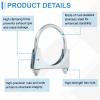 HARFINGTON 2pcs U Bolt Muffler Exhaust Clamp 83mm(3-1/4") Galvanized Iron U-Bolt Clamps Muffler Tip Hook Saddle Exhaust Clip for Tip Pipes Connection view 3