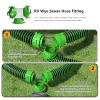 RV Wye Sewer Hose Fitting - Built-In Gaskets for Odor Tight Connection - Allows for 2 Camper Sewer Hoses to Connect to the Same Dump Station (Wye Sewer Hose Fitting) view 2