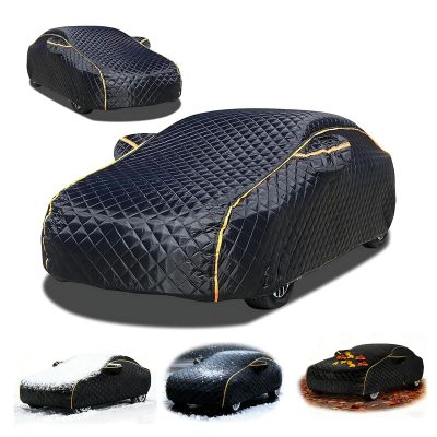 Hail Protector Heavy Duty Car Cover, for Renault Clio, Anti-Hail Thickened Full Car Cover, All Weather Snowproof Waterproof Windproof Dustproof, Black
