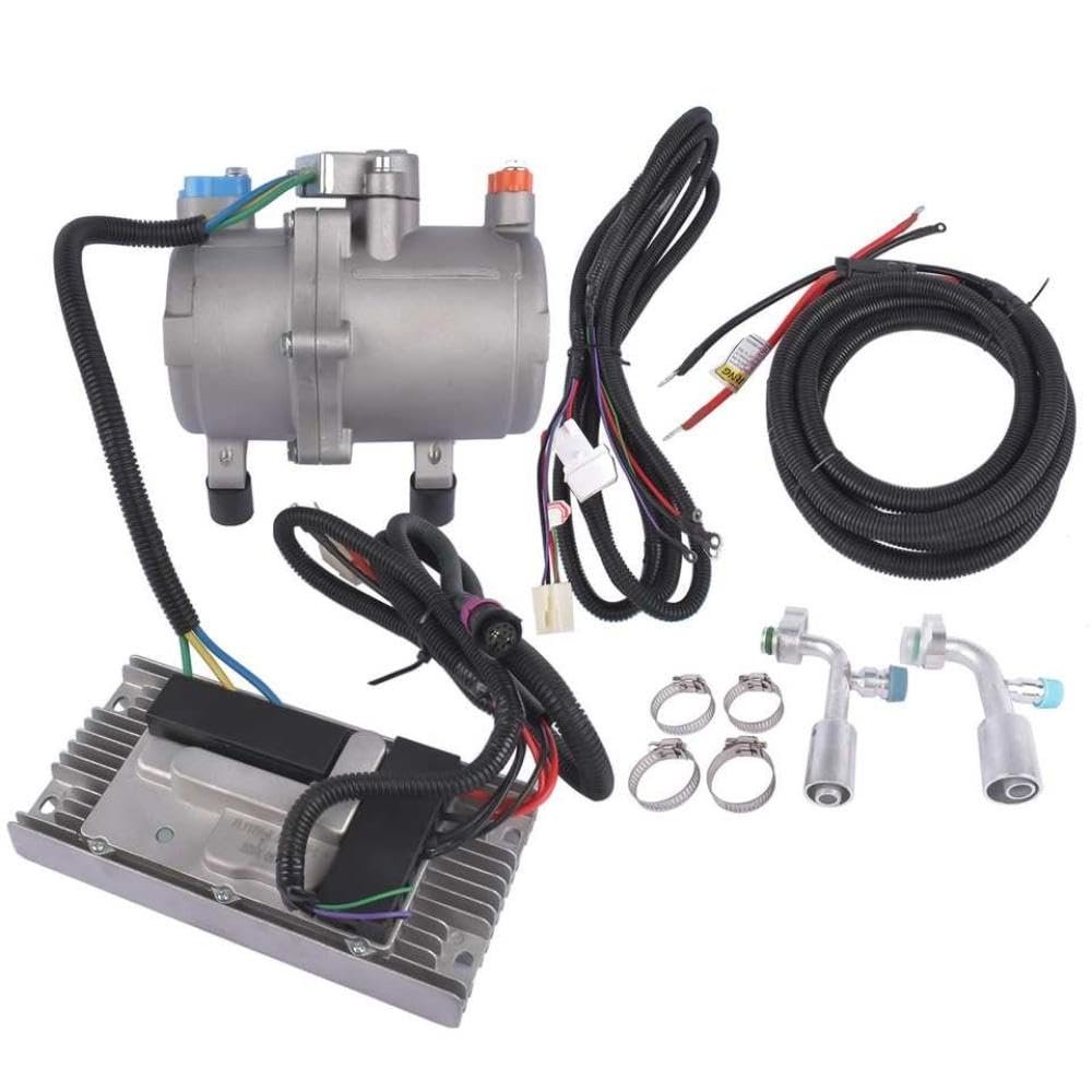 12V Universal Car Air Conditioner Compressor AP03 Scroll Type A/C Close Compatible with Most Vehicles