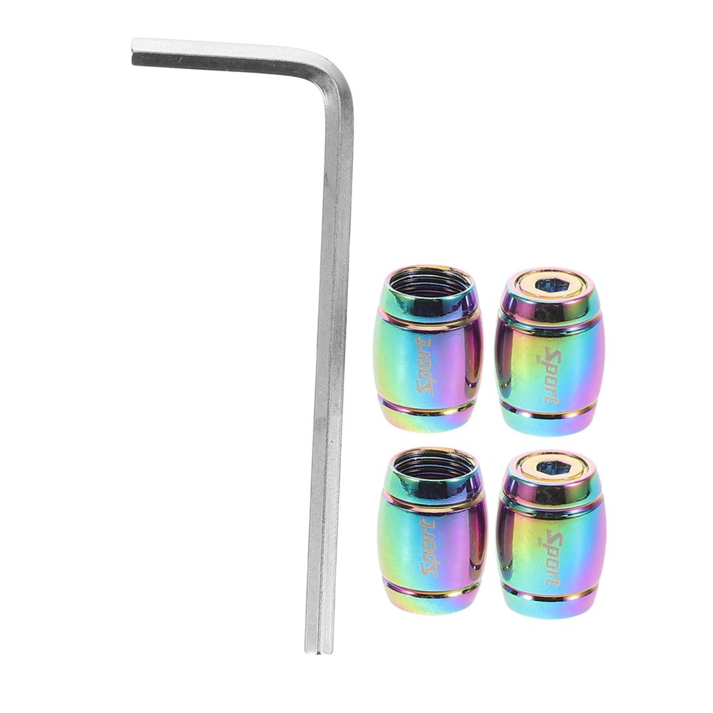 Gogogmee 4pcs Motorcycle Tire Valve Stem Caps with Airtight Seal Anti-dust Valve Covers Vibrant Colorful for Cars Trucks Suvs Protection and Style