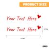 Zpana Your Text Here Car Rearview Mirror Decal, 2PCS Affirmation Reminder Vehicle Rear View Mirror Sticker, Inspirational Automotive Interior Decoration, Universal Fit (Red) view 2