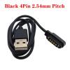 1pcs 2/4/5Pin 2.54mm Pitch USB Magnetic Charging Cable Male Female PogoPin Connector DC Power Wire Magnets Contact(Black 4Pin) view 2