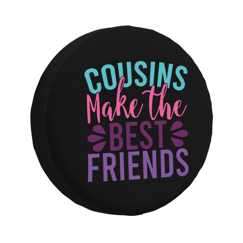 Cousins Make The Best Friends Spare Tire Cover Trailer Tire Covers for Truck SUV Camper Vehicle Wheel Cover Waterproof Sun Dust Protection