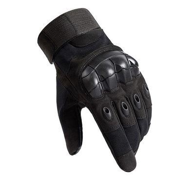 kkrrammii 1 Pair of Gloves for Men Touchscreen Motorcycle Cycling Hunting Outdoor Work Warm Full Finger Protective Gloves (Black, S(Suitable for 18-20cm Hand Circumference))