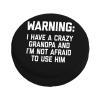Warning I Have A Crazy Grandpa and I'm Not Afraid to Use Him Spare Tire Cover Trailer Tire Covers for Truck SUV Camper Vehicle Wheel Cover Waterproof Sun Dust Protection view 4