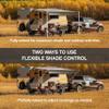 Suncode RV Awning for RV,Camper&Travel TrailersManual RV Awning Complete Kit,Manual Camper Awning,RV Roll Out Awning 13x8Ft White Frame &Burgundy Fade view 4