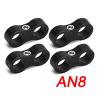 4pcs Black Aluminum AN4 AN6 AN8 AN10 AN12 Automotive Billet Oil Pipe Fuel Water Pipe Separator Divider Clip Line Separator Bracket(AN8) view 2