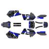 Kalair GFX Graphics Kit for Suzuki RM125 RM250 (1999-2000) Split Series Blue-Shift 9 Mil - Easy Go - Dirt Pit Bike Motorcycle Sticker, Dirtbike Racing Decal Motocross Accessories no-Plastics view 1