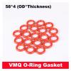 (OD*Thickness) 4MM Thickness Grade Red Silicone Rubber Seal O-Ring Gasket(58mm OD) view 2