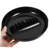 Abaodam 2pcs Car Ashtray with Slots Thickened Round Cigar Holder Automotive Interior Ash Tray Stable Heat-resistant Black Decorative Ashtray for Vehicle Accessories view 2