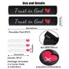 JOYZOUS 2 Pack Car Seat Belt Cover Pad with 3 PCS Trust in God Rearview Mirror Stickers,Soft Seatbelt Cushion Covers, Christian Car Accessories Gifts for Women and Men view 2