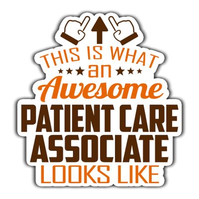 (4Pcs-2.5in) Patient Care Associate Vinyl Sticker, This is an Awesome Patient Care Associate Look Like Stickers Gift for Coworker - Decal for Laptop, Tumbler, Mug, Toolboxes