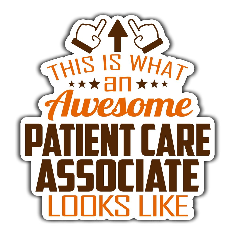 (4Pcs-2.5in) Patient Care Associate Vinyl Sticker, This is an Awesome Patient Care Associate Look Like Stickers Gift for Coworker - Decal for Laptop, Tumbler, Mug, Toolboxes
