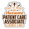 (4Pcs-2.5in) Patient Care Associate Vinyl Sticker, This is an Awesome Patient Care Associate Look Like Stickers Gift for Coworker - Decal for Laptop, Tumbler, Mug, Toolboxes view 1