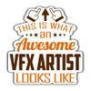 VFX Artist Vinyl Sticker 3.5in, This is an Awesome VFX Artist Look Like Stickers Gift for Coworker - Decal for Laptop, Phone Case, Tumbler, Mug, Bumpers, Toolboxes view 1