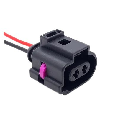 AICNRUT 1 Set 2 Pin Rear Brake Caliper Motor Waterproof Electrical Cable Connectors Wiring Harness 1J0973722A 1717692 AICNRUT(1 Set)