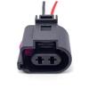 AICNRUT 1 Set 2 Pin Rear Brake Caliper Motor Waterproof Electrical Cable Connectors Wiring Harness 1J0973722A 1717692 AICNRUT(1 Set) view 2