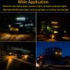Kingshowstar 2Pcs Amber Watermelon Lights,Turn Signal Cap Roof Trailer Marker Clearance Light Underglow Rock Tail Lighs for Semi Truck Pickup Trailer RV Bus Van Camper Golf Car,IP67 Waterproof view 2