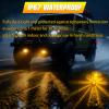 Kingshowstar 2Pcs Amber Watermelon Lights,Turn Signal Cap Roof Trailer Marker Clearance Light Underglow Rock Tail Lighs for Semi Truck Pickup Trailer RV Bus Van Camper Golf Car,IP67 Waterproof view 4