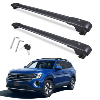Roof Rack Crossbars Fits VW Atlas 2017-2025 with Raised Side Rails