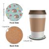 JOJOART 2 Pack Car Cup Holder Coasters Cute Hedgehogs Fruits Mushrooms Universal Fit 2.6 Inch, Decorative Wooden Inserts for Vehicle Interior Accessories Gift for Men Women view 2