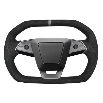 MEWANT Stitch On Custom Fit Steering Wheel Cover for Tesla Cybertruck