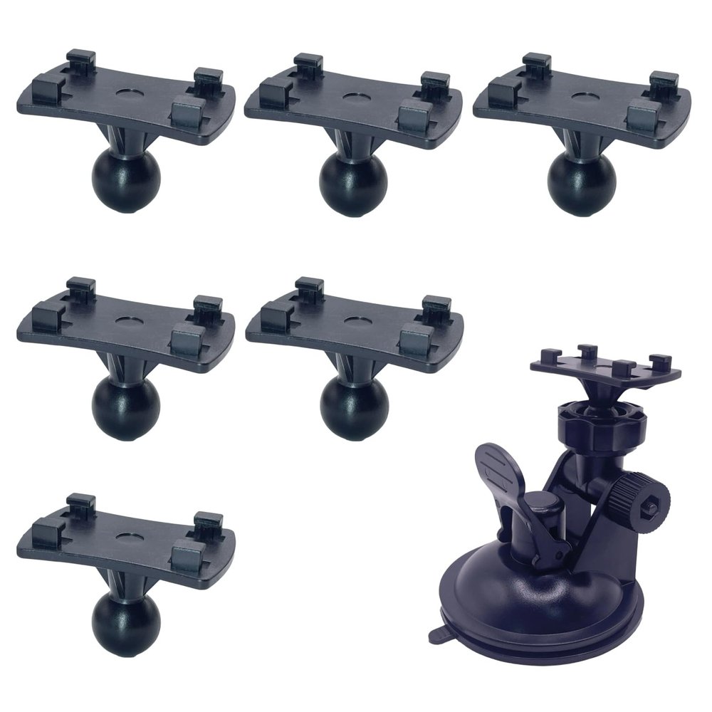 hhfvvda 6Pcs Socket Suction Cup Base Secure Dash Cam Mount Adapter Lock Bracket Connector for Car Navigation Systems and Vehicle Accessories