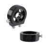Modengzhe Oil Filter Cooler Sandwich Plate,Universal Car Aluminum Alloy Oil Filter Cooler Sandwich Thread Plate Adapter with 1/8" NPT Oil Pressure Adapter,Black view 3