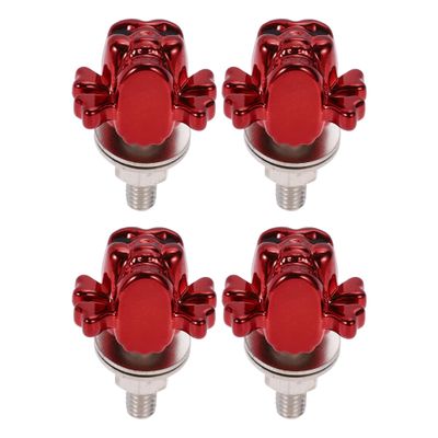 Partuto Universal Motorcycle M6 License Plate Screws Cover 38mm Anti Theft License Plate Screw Frame Bolt Kit Aluminum Alloy Red 4 Pcs