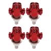 Partuto Universal Motorcycle M6 License Plate Screws Cover 38mm Anti Theft License Plate Screw Frame Bolt Kit Aluminum Alloy Red 4 Pcs view 1