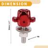 Partuto Universal Motorcycle M6 License Plate Screws Cover 38mm Anti Theft License Plate Screw Frame Bolt Kit Aluminum Alloy Red 4 Pcs view 4