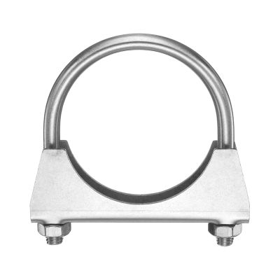 HARFINGTON U Bolt Muffler Exhaust Clamp 76mm/2.99" 304 Stainless Steel U-Bolt Clamps Muffler Tip Hook Saddle Exhaust Clip for Tip Pipes Connection