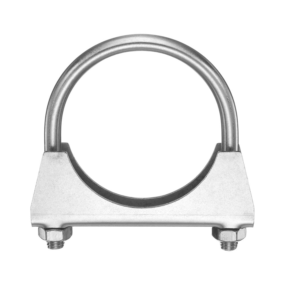 HARFINGTON U Bolt Muffler Exhaust Clamp 76mm/2.99" 304 Stainless Steel U-Bolt Clamps Muffler Tip Hook Saddle Exhaust Clip for Tip Pipes Connection