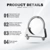 HARFINGTON U Bolt Muffler Exhaust Clamp 76mm/2.99" 304 Stainless Steel U-Bolt Clamps Muffler Tip Hook Saddle Exhaust Clip for Tip Pipes Connection view 3