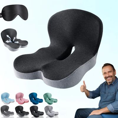 Orthopedic Seat Cushion - Lumbar Support Memory Foam for Truck, Bus, Van - Large Size - Comfortable, Non-Slip, Ergonomic, for Drivers (Color A)