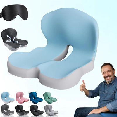 Orthopedic Seat Cushion - Lumbar Support Memory Foam for Truck, Bus, Van - Large Size - Comfortable, Non-Slip, Ergonomic, for Drivers (Color G)