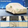 Car Cover Winter for Ford Transit Car Covers Waterproof All Weather,Outdoor Sun Rain UV Dust Snow Protection,with Door Zipper-Beige view 4
