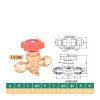 Diaphragm Type Refrigeration Shut Off Valve - Brass Manual Hand Valve for Air Conditioning and Cold Storage Systems(1-2 SAE) view 2