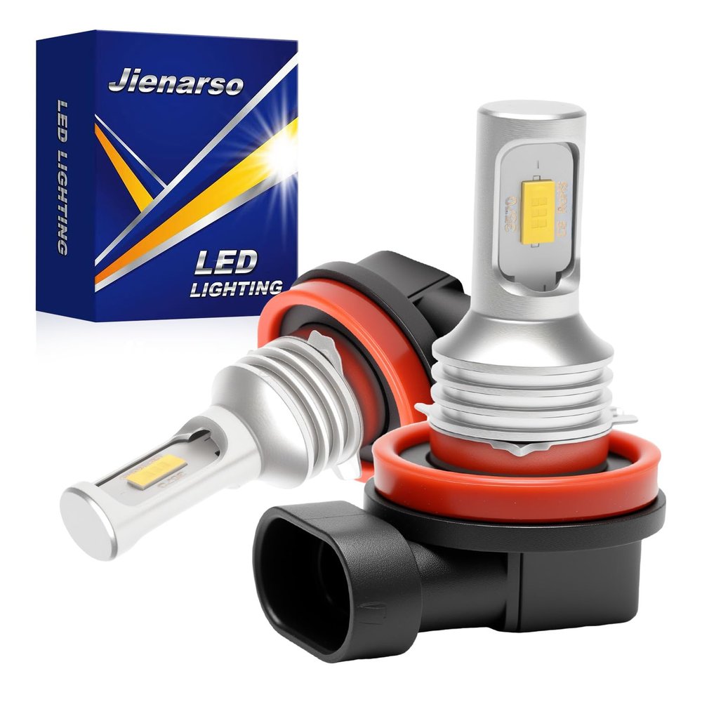 Jienarso H8/H11 Fog Light Compatible for Honda Accord fog light bulbs(2006-2022), High Bright 6000K White light,Plug and Play(Pack of 2)